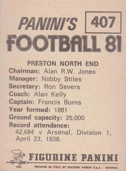 1980-81 Panini Football 81 (UK) #407 Badge Back