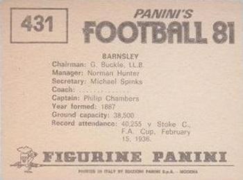 1980-81 Panini Football (UK) #431 Team Photo Back