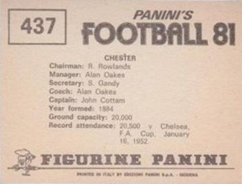 1980-81 Panini Football 81 (UK) #437 Team Photo Back
