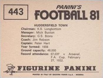 1980-81 Panini Football (UK) #443 Team Photo Back