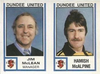 1980-81 Panini Football 81 (UK) #485 Jim McLean / Hamish McAlpine Front