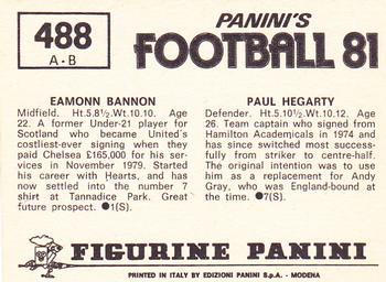 1980-81 Panini Football 81 #488 Eamonn Bannon / Paul Hegarty Back