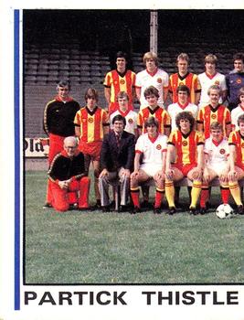 1980-81 Panini Football (UK) #519 Partick Thistle Team Group Front