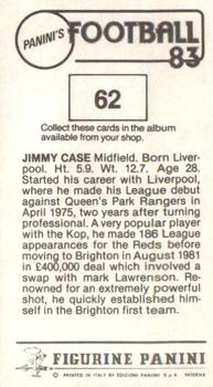 1982-83 Panini Football 83 (UK) #62 Jimmy Case Back