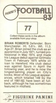 1982-83 Panini Football 83 (UK) #77 Brian Roberts Back