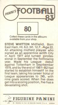 1982-83 Panini Football 83 (UK) #80 Steve Whitton Back