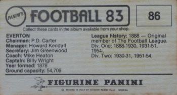 1982-83 Panini Football 83 (UK) #86 Badge Back
