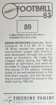 1982-83 Panini Football 83 (UK) #89 Brian Borrows Back