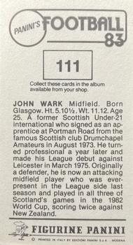 1982-83 Panini Football 83 (UK) #111 John Wark Back