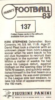 1982-83 Panini Football 83 (UK) #137 Kirk Stephens Back