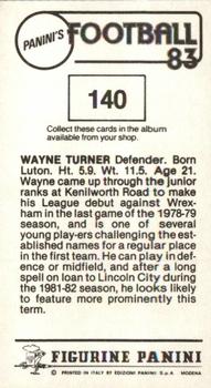 1982-83 Panini Football 83 (UK) #140 Wayne Turner Back