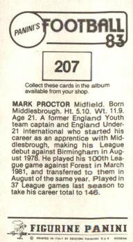 1982-83 Panini Football 83 (UK) #207 Mark Proctor Back