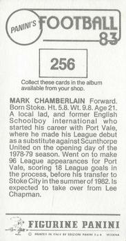 1982-83 Panini Football 83 (UK) #256 Mark Chamberlain Back