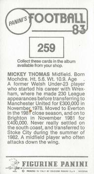 1982-83 Panini Football 83 (UK) #259 Mickey Thomas Back