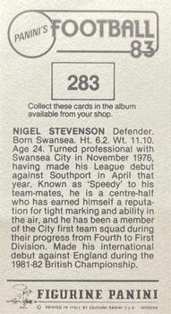 1982-83 Panini Football 83 (UK) #283 Nigel Stevenson Back