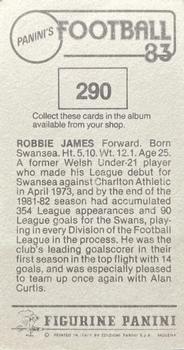 1982-83 Panini Football 83 (UK) #290 Robbie James Back
