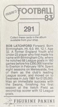 1982-83 Panini Football 83 (UK) #291 Bob Latchford Back