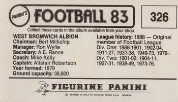 1982-83 Panini Football 83 (UK) #326 Badge Back