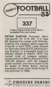1982-83 Panini Football 83 (UK) #337 Peter Eastoe Back