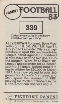 1982-83 Panini Football 83 (UK) #339 Ally Brown Back