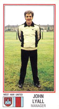 1982-83 Panini Football 83 (UK) #343 John Lyall Front