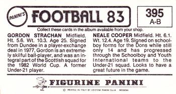 1982-83 Panini Football 83 (UK) #395 Neale Cooper / Gordon Strachan Back