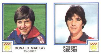 1982-83 Panini Football 83 (UK) #410 Donald Mackay / Robert Geddes Front