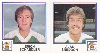 1982-83 Panini Football 83 (UK) #430 Erich Schaedler / Alan Sneddon Front