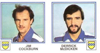 1982-83 Panini Football 83 (UK) #439 Jim Cockburn / Derrick McDicken Front