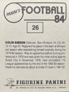 1983-84 Panini Football 84 (UK) #26 Colin Gibson Back
