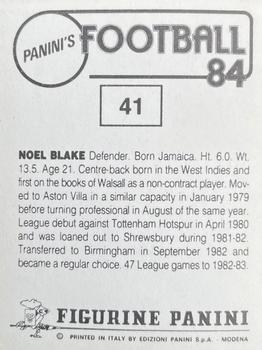 1983-84 Panini Football 84 (UK) #41 Noel Blake Back