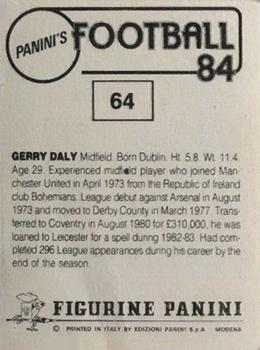 1983-84 Panini Football 84 (UK) #64 Gerry Daly Back