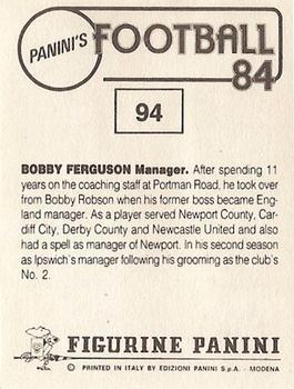 1983-84 Panini Football 84 (UK) #94 Bobby Ferguson Back