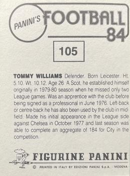 1983-84 Panini Football 84 (UK) #105 Tommy Williams Back