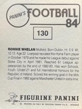 1983-84 Panini Football 84 (UK) #130 Ronnie Whelan Back