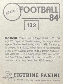 1983-84 Panini Football 84 (UK) #133 Ian Rush Back