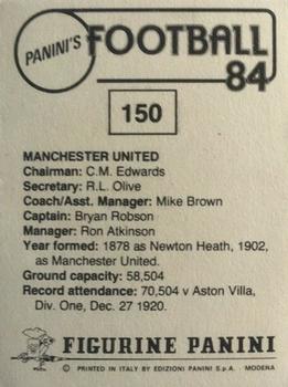 1983-84 Panini Football 84 (UK) #150 Badge Back