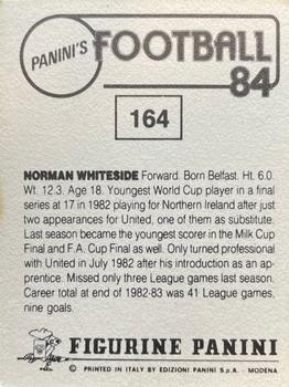 1983-84 Panini Football 84 (UK) #164 Norman Whiteside Back