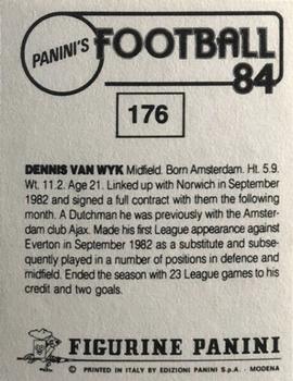 1983-84 Panini Football 84 (UK) #176 Dennis van Wijk Back