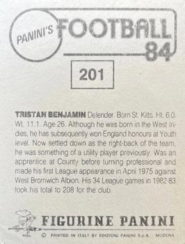 1983-84 Panini Football 84 (UK) #201 Tristan Benjamin Back