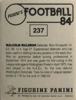 1983-84 Panini Football 84 (UK) #237 Malcolm Waldron Back