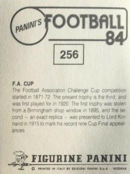 1983-84 Panini Football 84 (UK) #256 F.A. Cup Back