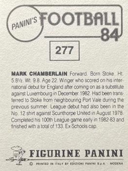 1983-84 Panini Football 84 (UK) #277 Mark Chamberlain Back