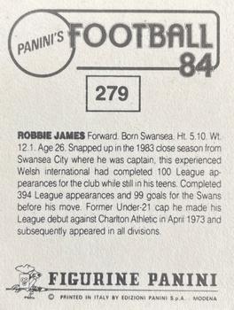 1983-84 Panini Football 84 (UK) #279 Robbie James Back