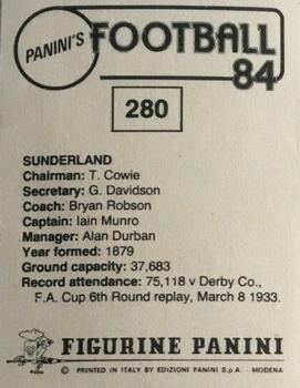 1983-84 Panini Football 84 (UK) #280 Badge Back