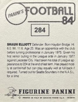 1983-84 Panini Football 84 (UK) #284 Shaun Elliott Back