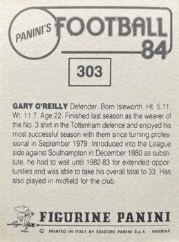 1983-84 Panini Football 84 (UK) #303 Gary O'Reilly Back
