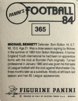 1983-84 Panini Football 84 (UK) #365 Michael Bennett Back