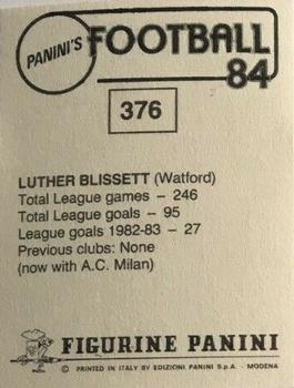 1983-84 Panini Football 84 (UK) #376 Luther Blissett Back