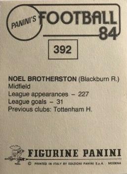 1983-84 Panini Football 84 (UK) #392 Noel Brotherston Back